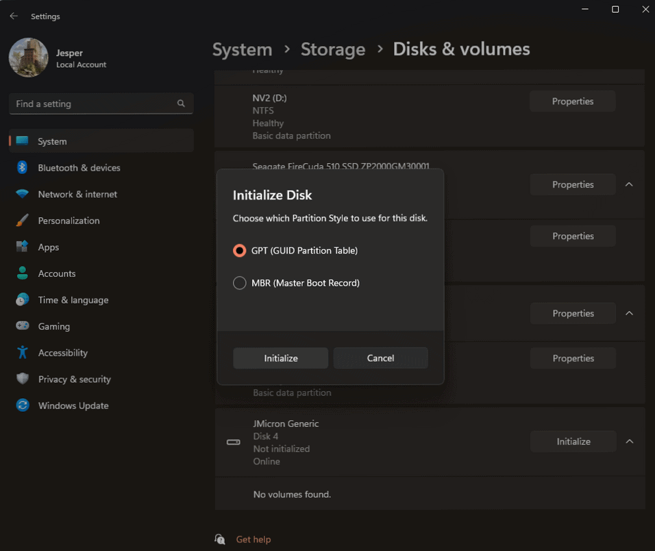 How to Initialize an SSD in Windows 11 | GPCB